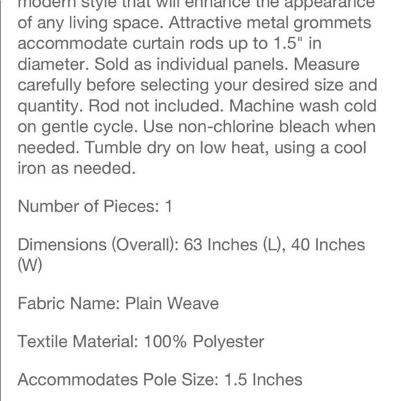 Set of 3 Panels Yuto Medallion Floral Light Filtering Top Curtain Panel White - Picture 6 of 6